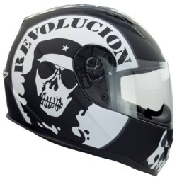 RO20041 Schwarzweißer Integralhelm Revolution GRÖSSE XS-XL