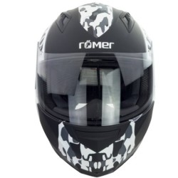 RO20041 Schwarzweißer Integralhelm Revolution GRÖSSE XS-XL