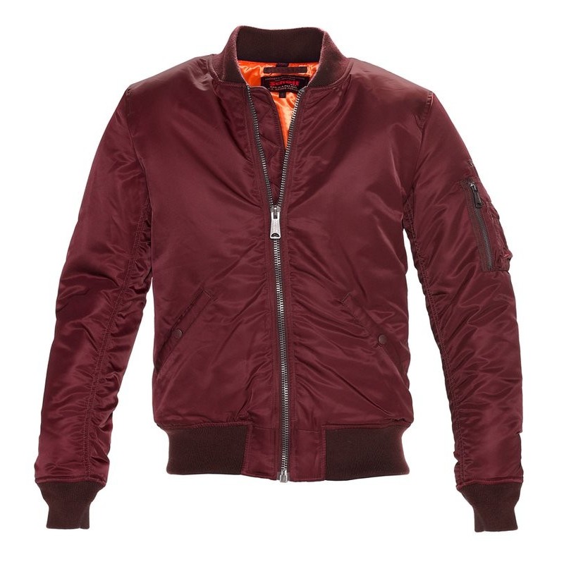 Herren Nylon Flight Jacket BURGUND