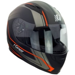 RO201705 Integralhelm in Schwarz Orange