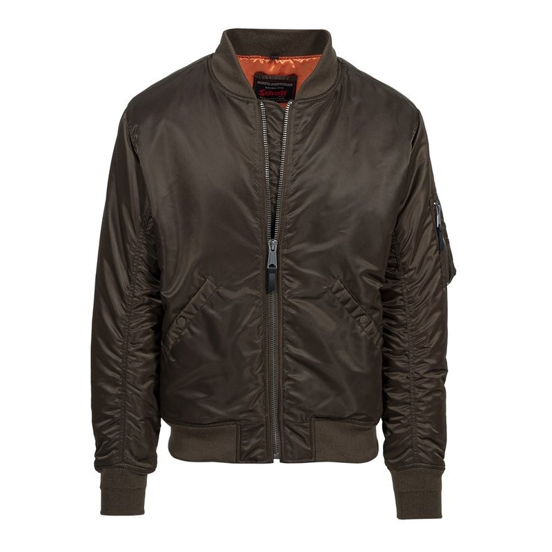 Herren Nylon Flight Jacket BROWN