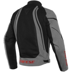 Dainese AIR CRONO 2 TEX Motorradjacke aus schwarzgrauem perforiertem Stoff