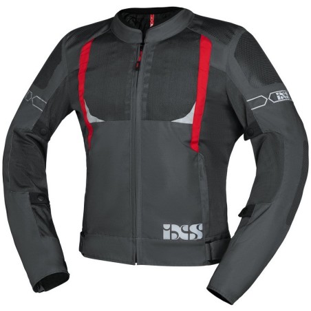 Moto Sport Jacke Ixs Trigonis-Air Dunkelgrau Rot