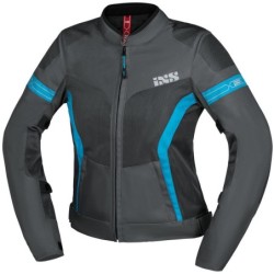 Trigonis-Air Damen Sport Stoff Motorradjacke Grau Türkis