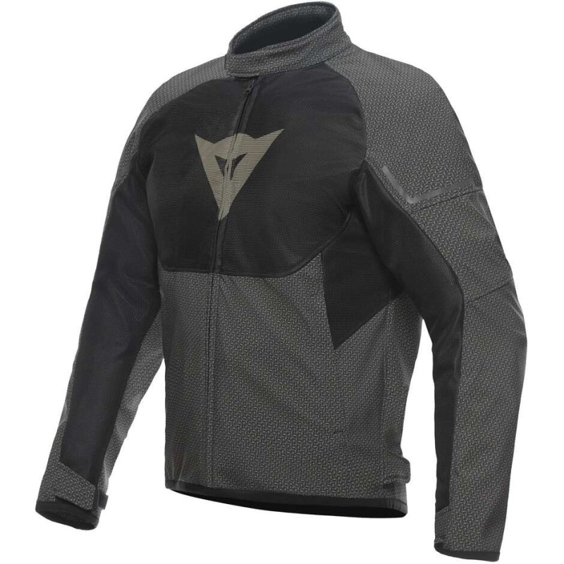 Dainese IGNITE AIR TEX Perforierte Motorradjacke Auxetica Black Weihrauch