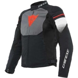 Dainese AIR FAST TEX Sommer Motorradjacke Schwarz Grau Weiß