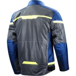 LS2 Riva Man Perforierte Sommer Motorradjacke Dunkelgrau Fluo Gelb