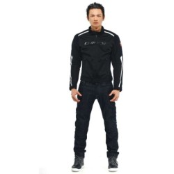 Dainese HYDRAFLUX 2 AIR D-DRY Sommer Motorradjacke Schwarz Weiß