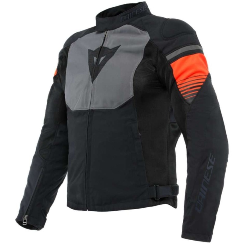 Dainese AIR FAST Sommer Motorradjacke Schwarz Grau Rot Fluo