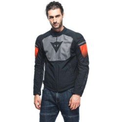 Dainese AIR FAST Sommer Motorradjacke Schwarz Grau Rot Fluo