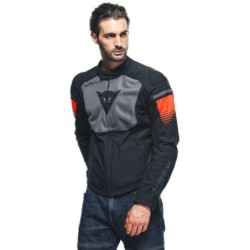 Dainese AIR FAST Sommer Motorradjacke Schwarz Grau Rot Fluo