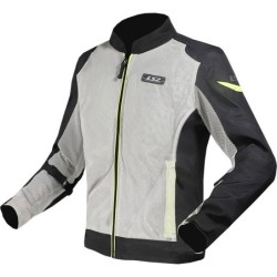 Sommer Motorradjacke Ls2 Airy CE Perforiert Schwarz Grau Gelb