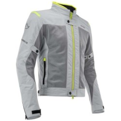 Acerbis Ramsey Vented CE perforierte Sommer Motorradjacke grau gelb Fluo