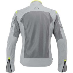 Acerbis Ramsey Vented CE perforierte Sommer Motorradjacke grau gelb Fluo