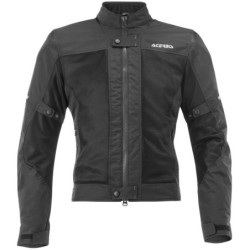 Acerbis Ramsey Vented CE Schwarz perforierte Sommer-Motorradjacke