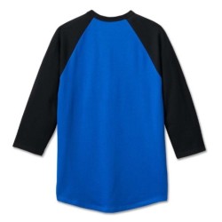 HD HERN THROTTLE BACK 3/4 SLEEVE TEE mit LAPIS BLUE