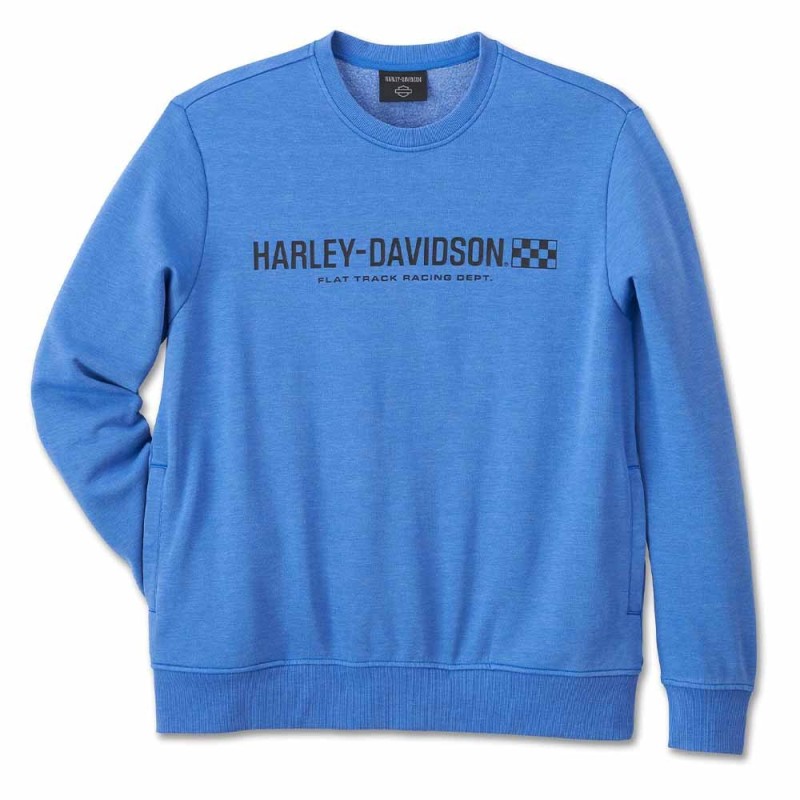 HD Herren TROPHY BAR SHIELD Crew Neck SWEATSHIRT LAPIS BLAU