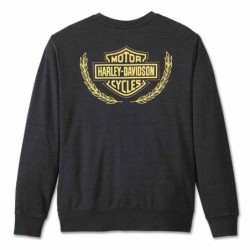 HD Herren TROPHY BAR SHIELD Crew Neck SWEATSHIRT SCHWARZ SCHWARZ SCHÖNE