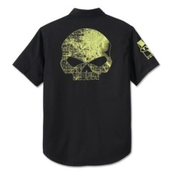 HD Herren WILLIE G SKULL SHORT SLEEVE SHIRT SCHWARZE SCHÖNE