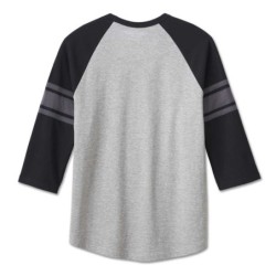 HD Männer 1 3/4 RAGLAN TEE GREY HEATHER