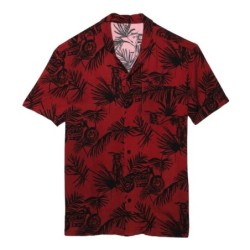 HD Herren CELEBRATION ALLOVER SHIRT ROT 96580-22VM