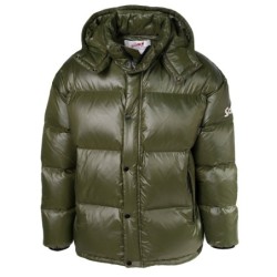 Schott NYC und Nylon Daunen gefüllte Puffer Jacke