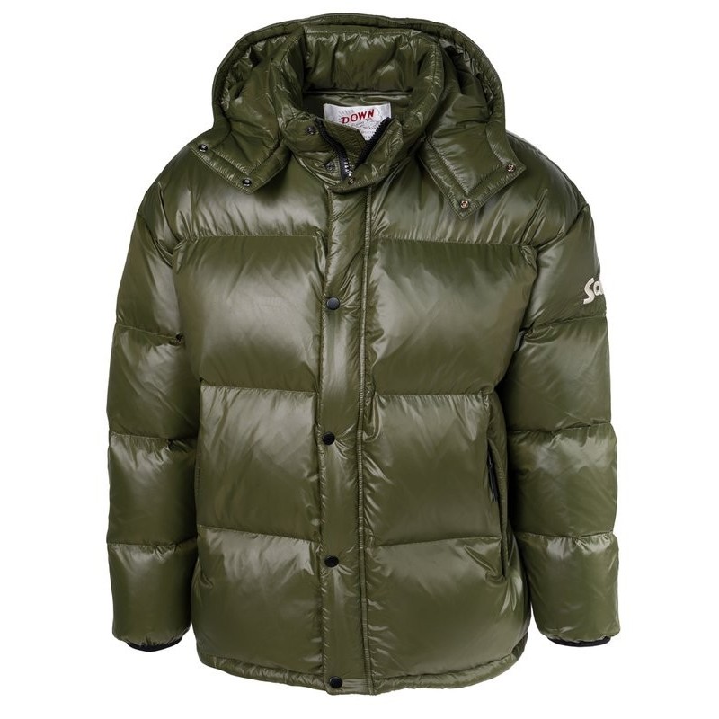 Schott NYC und Nylon Daunen gefüllte Puffer Jacke