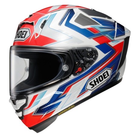 Shoei X SPR Pro Escalate TC-10 Weiß/Rot/Blau Auf Lager XS-XL