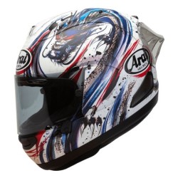 Arai RX 7V Evo Kiyonari Trico Weiß/Blau Auf Lager XS-L