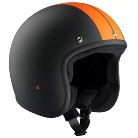 Bandit Jet Helmet Race schwarz orange matt ECE 947289V