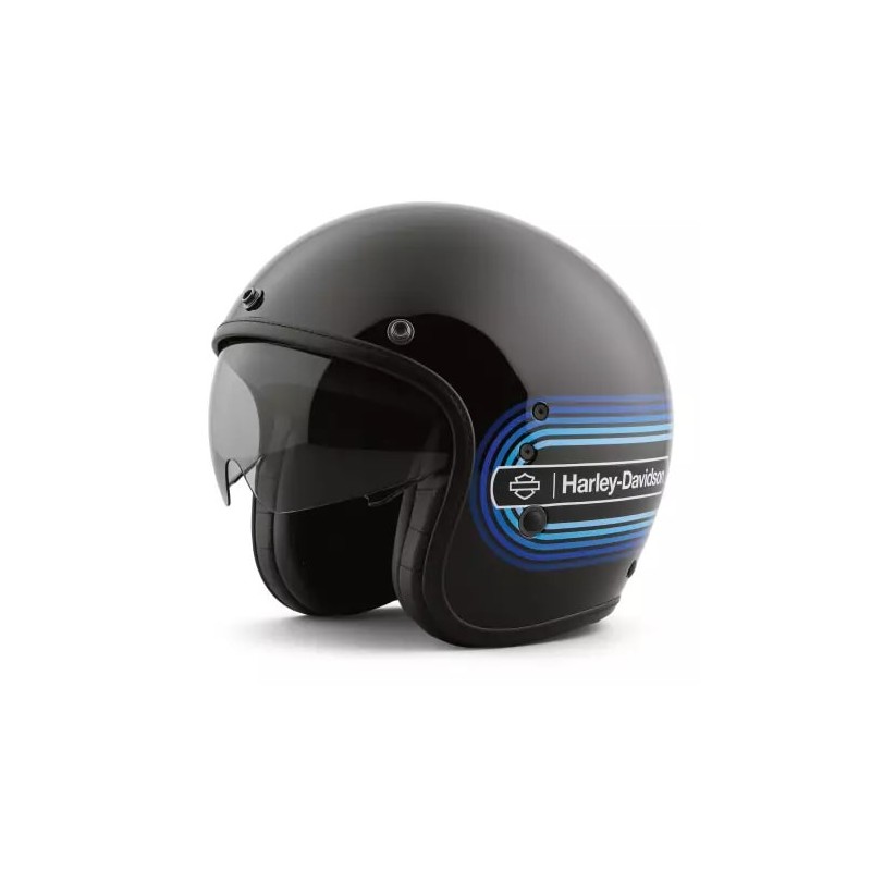 HD Retro Tank Stripe II X14 Helm schwarz 97143-23EX