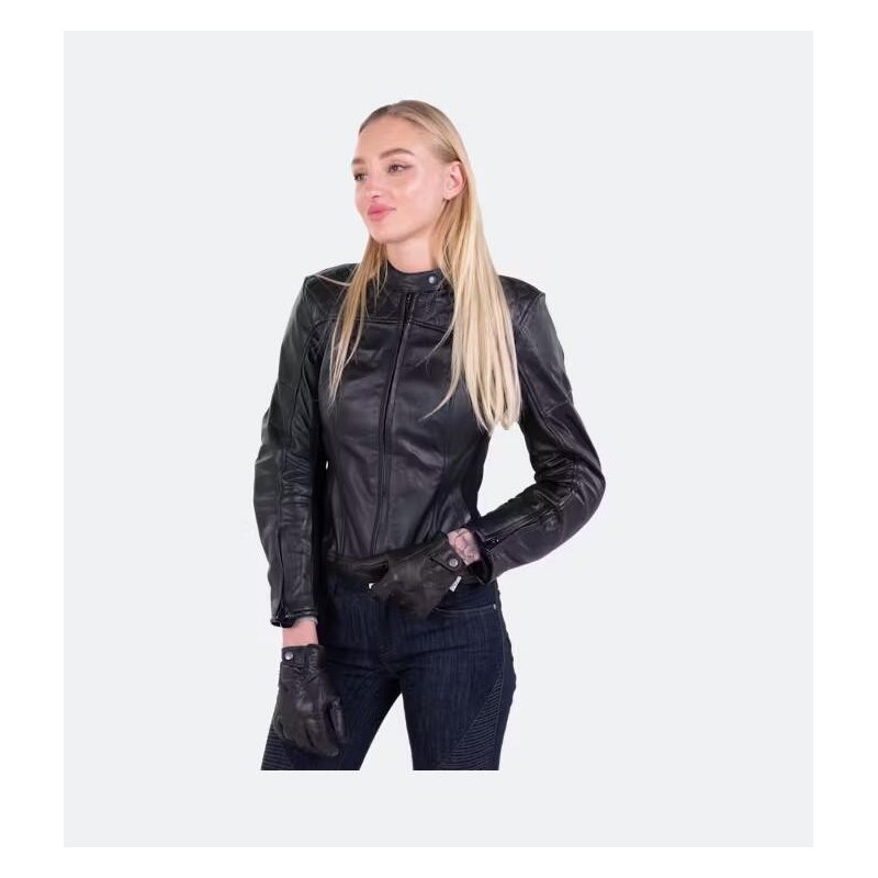 Course Boomer Damen Motorrad Jacke Schwarz