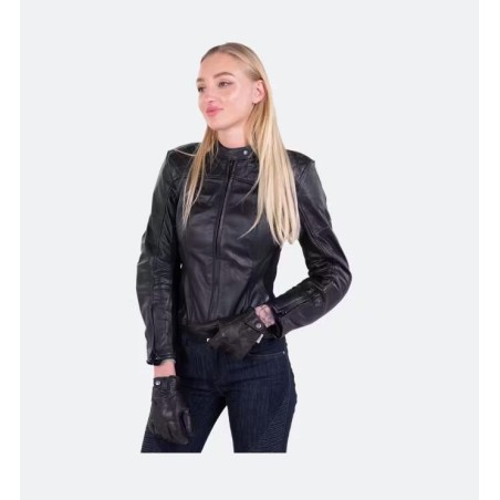 Course Boomer Damen Motorrad Jacke Schwarz