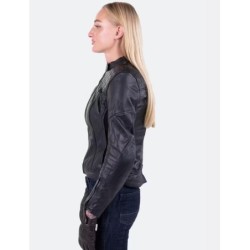 Course Boomer Damen Motorrad Jacke Schwarz