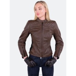 Course Boomer Damen Motorrad Jacke Braun