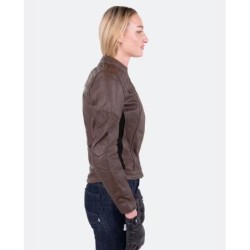 Course Boomer Damen Motorrad Jacke Braun