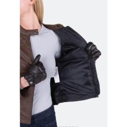 Course Boomer Damen Motorrad Jacke Braun