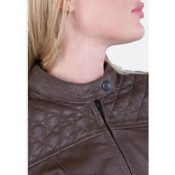 Course Boomer Damen Motorrad Jacke Braun