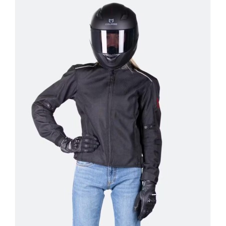 Course Vento Mesh Damen Motorradjacke Schwarz