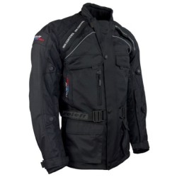 RO780 Motorradjacke mit entnehmbarer Regenmembrane Belüftung CE Protektoren schwarz