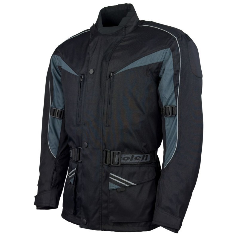 RO10003 Motorradjacke in Schwarz Grau