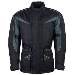 RO10003 Motorradjacke in Schwarz Grau