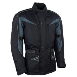 RO10003 Motorradjacke in Schwarz Grau