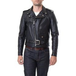 Klassische Perfecto Lenkleder Motorradjacke aus Leder