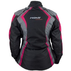 RO904 Motorradjacke für Damen in Pink Schwarz Grau