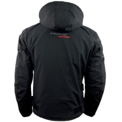 RO1513 Schwarze Softshell Motorradjacke mit Hoodie