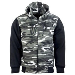 RO3350 Hoodie mit Aramid Protektoren camouflage schwarz weiss