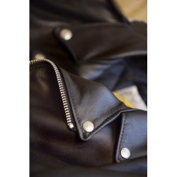 Klassische Perfecto Lenkleder Motorradjacke aus Leder