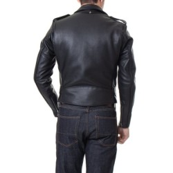 Klassische Perfecto Lenkleder Motorradjacke aus Leder