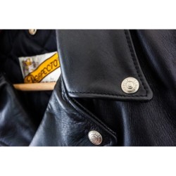 Klassische Perfecto Lenkleder Motorradjacke aus Leder